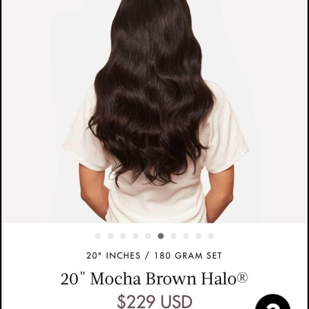 Lucy halo mocha brown extensions